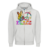 Dove Grey lgbtq peace and sembols Zipper Hoodie - HRA Design Shop