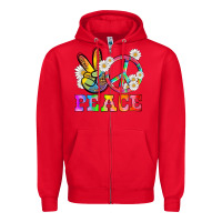 Red lgbtq peace and sembols Zipper Hoodie - HRA Design Shop