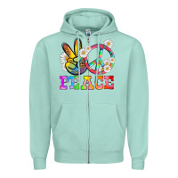 Seafoam lgbtq peace and sembols Zipper Hoodie - HRA Design Shop