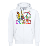 White lgbtq peace and sembols Zipper Hoodie - HRA Design Shop