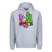 Heather Grey louisiana mardi gras Premium Hoodie - MaliasSmallBusiness