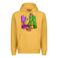 Mustard louisiana mardi gras Premium Hoodie - MaliasSmallBusiness