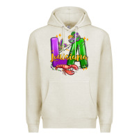 Oatmeal Heather louisiana mardi gras Premium Hoodie - MaliasSmallBusiness
