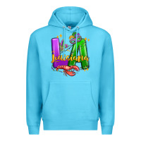 Ocean Blue louisiana mardi gras Premium Hoodie - MaliasSmallBusiness