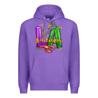 Purple louisiana mardi gras Premium Hoodie - MaliasSmallBusiness
