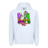 White louisiana mardi gras Premium Hoodie - MaliasSmallBusiness
