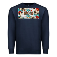 Navy best mom ever license plate Premium Sweatshirt - Artiststas