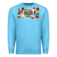Ocean Blue best mom ever license plate Premium Sweatshirt - Artiststas