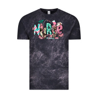 Cloud Black floral nurse Vintage Tee - RanaPortraitStore