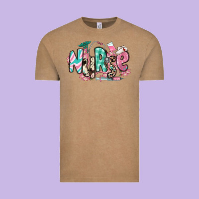 Vintage Tee floral nurse