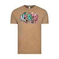 Vintage Coffee floral nurse Vintage Tee - RanaPortraitStore