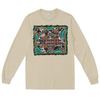 Mushroom aztec background with gemstone and cowhide Long Sleeve Tee - RanaPortraitStore