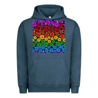 Pigment Midnight Navy Pride lgbtq flowers seamless pattern Urban Hoodie - BundleAndBundleShop