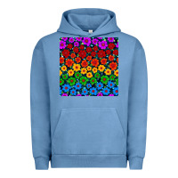 Pigment Pebble Blue Pride lgbtq flowers seamless pattern Urban Hoodie - BundleAndBundleShop