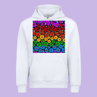 Pride Lgbtq Flowers Seamless Pattern Urban Hoodie Designed By Bundleandbundleshop