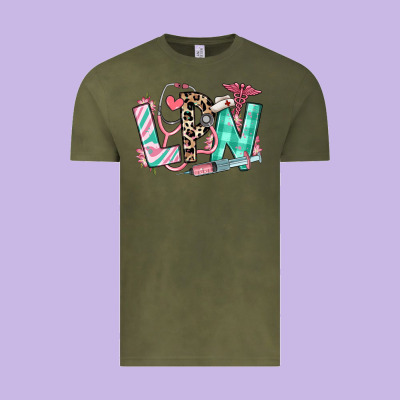 Vintage Tee floral lpn licensed practical nurse