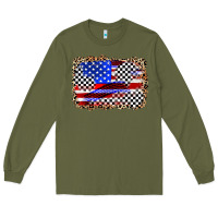 Army Green race american flag Long Sleeve Tee - Zillion Design Studio