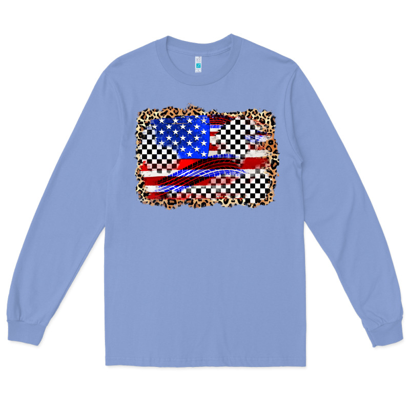 Race American Flag Long Sleeve Tee by Zillion Design Studio | Teevron