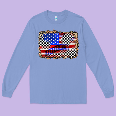 Race American Flag Long Sleeve Tee Designed By Zillion Design Studio