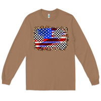 Toasted Coconut race american flag Long Sleeve Tee - Zillion Design Studio