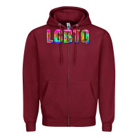 Burgundy lgbtq Zipper Hoodie - HRA Design Shop