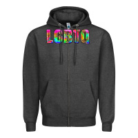 Charcoal Heather lgbtq Zipper Hoodie - HRA Design Shop