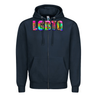 Navy lgbtq Zipper Hoodie - HRA Design Shop