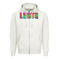 Oatmeal Heather lgbtq Zipper Hoodie - HRA Design Shop
