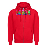 Red lgbtq Zipper Hoodie - HRA Design Shop