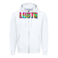 White lgbtq Zipper Hoodie - HRA Design Shop