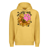 Antique Gold life is better with dogs Premium Hoodie - NancyCooperArtShop
