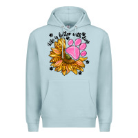 Blue Mist life is better with dogs Premium Hoodie - NancyCooperArtShop