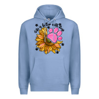 Colony Blue life is better with dogs Premium Hoodie - NancyCooperArtShop