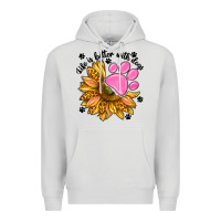Dove Grey life is better with dogs Premium Hoodie - NancyCooperArtShop