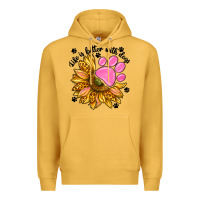 Mustard life is better with dogs Premium Hoodie - NancyCooperArtShop