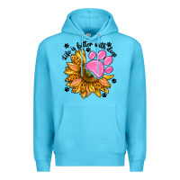 Ocean Blue life is better with dogs Premium Hoodie - NancyCooperArtShop