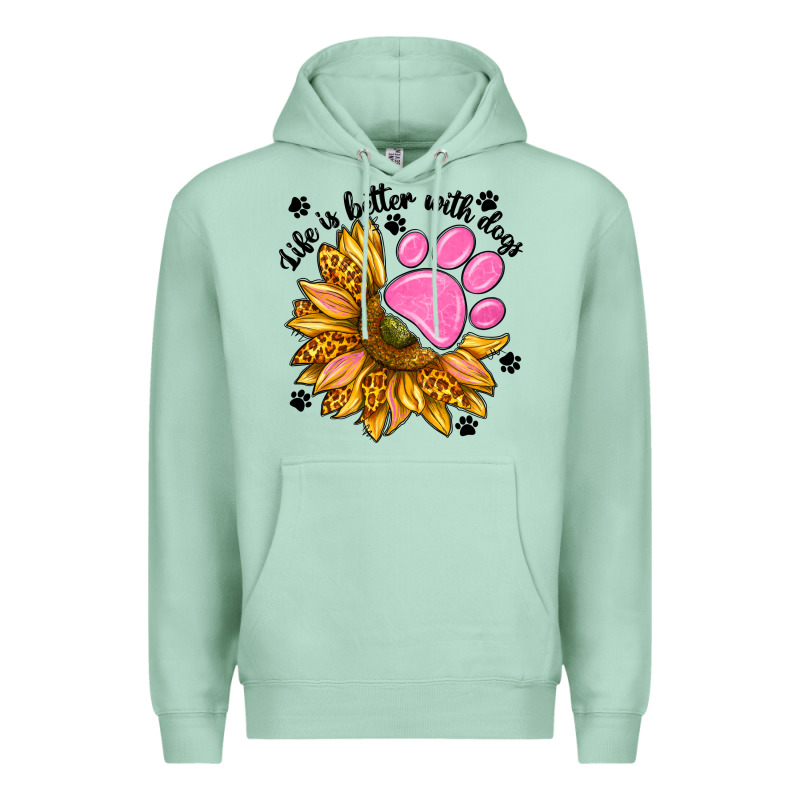 Life Is Better With Dogs Premium Hoodie by NancyCooperArtShop | Teevron