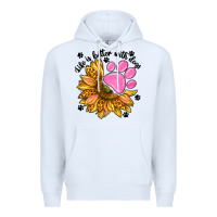 White life is better with dogs Premium Hoodie - NancyCooperArtShop