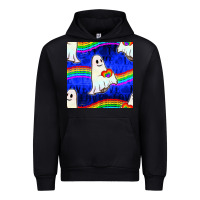 Black Pride lgbtq ghosts and heart with rainbow seamless Urban Hoodie - BundleAndBundleShop