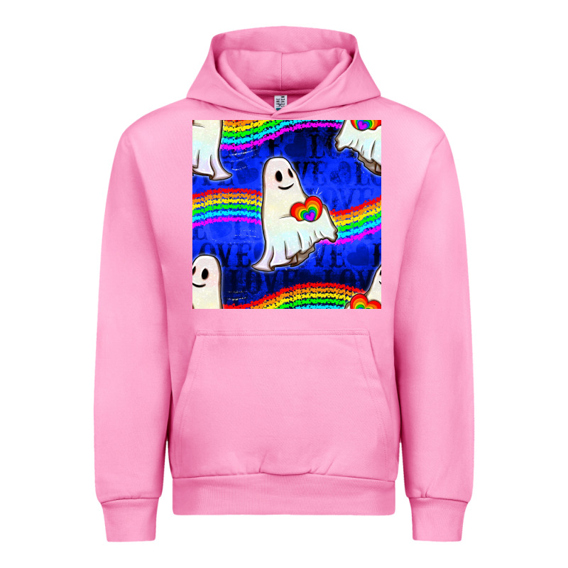 Pride Lgbtq Ghosts And Heart With Rainbow Seamless Urban Hoodie by BundleAndBundleShop | Teevron