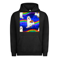 Pigment Black Pride lgbtq ghosts and heart with rainbow seamless Urban Hoodie - BundleAndBundleShop