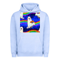 Pigment Grape Ice Pride lgbtq ghosts and heart with rainbow seamless Urban Hoodie - BundleAndBundleShop