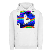 Pigment Lunar Rock Pride lgbtq ghosts and heart with rainbow seamless Urban Hoodie - BundleAndBundleShop