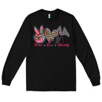 Black peace love racing Long Sleeve Tee - Zillion Design Studio