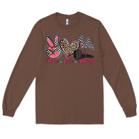Chestnut peace love racing Long Sleeve Tee - Zillion Design Studio