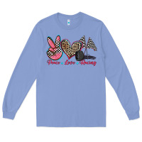 Colony Blue peace love racing Long Sleeve Tee - Zillion Design Studio