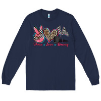 Navy peace love racing Long Sleeve Tee - Zillion Design Studio