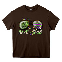 Chocolate Brown mardi gras Heavy Core Tee - SublimationCraftShop