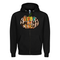 Black happy fall yall Zipper Hoodie - RacoonDesign