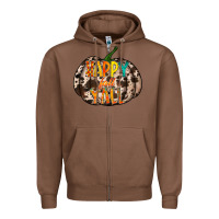 Chestnut happy fall yall Zipper Hoodie - RacoonDesign